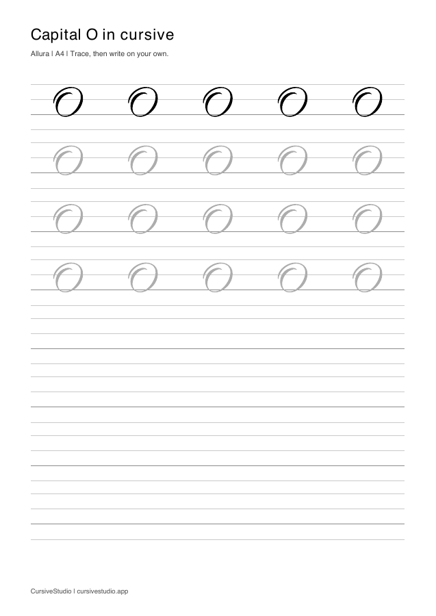 capital O Allura guided practice sheet