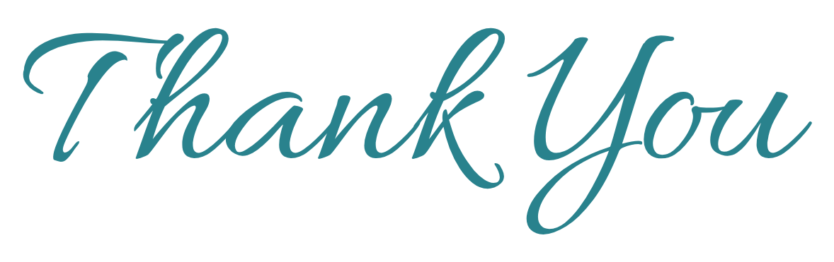 Thank You written in Allura cursive, on one line