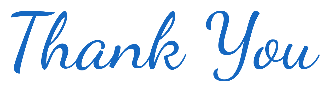 Thank You written in Dancing Script cursive, on one line